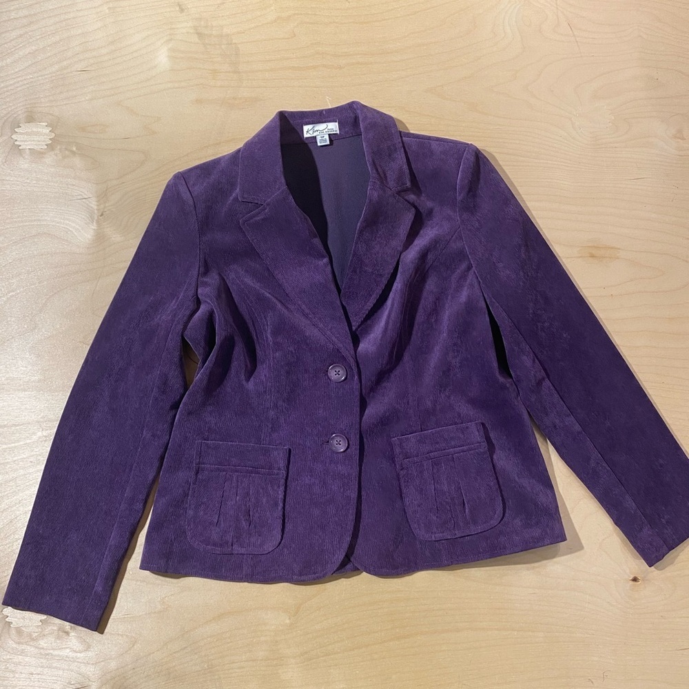 Kim Rogers Deep Purple Women's Blazer 12P (QL)